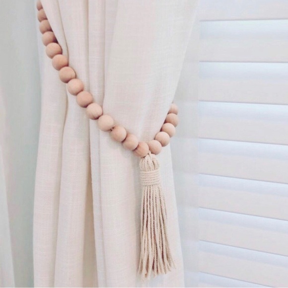 Wooden Bead Curtain Tie-Backs - Picture 5 of 5